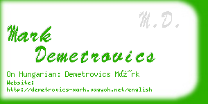 mark demetrovics business card